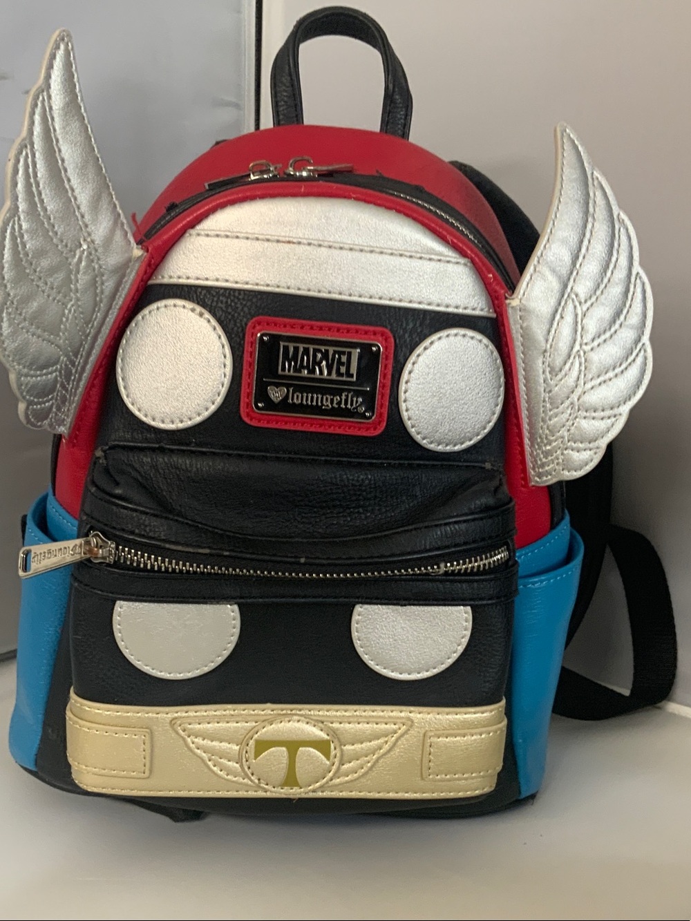 Loungefly Marvel Thor Mini Backpack - Black Red Blue Silver Gold
